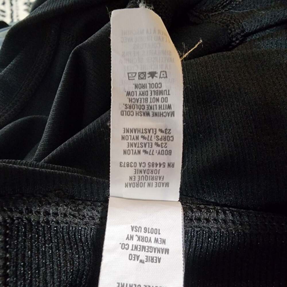 OFFLINE by Aerie Black Ribbed High-Waisted 7/8 Leggings - Picture 12 of 12